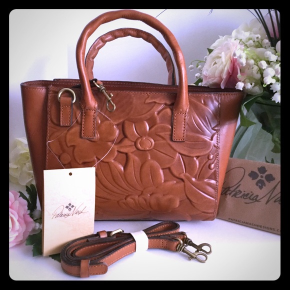 PATRICA NASH Handbags - ☕️PAT NASH LEATHER FLORAL TOSCANO DEBOSS BAG ☕️